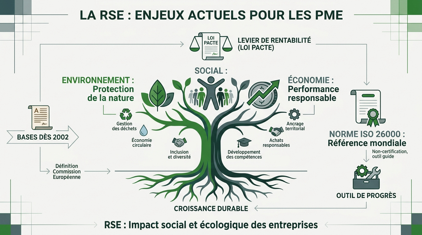 Illustration des enjeux de la RSE pour les dirigeants de PME