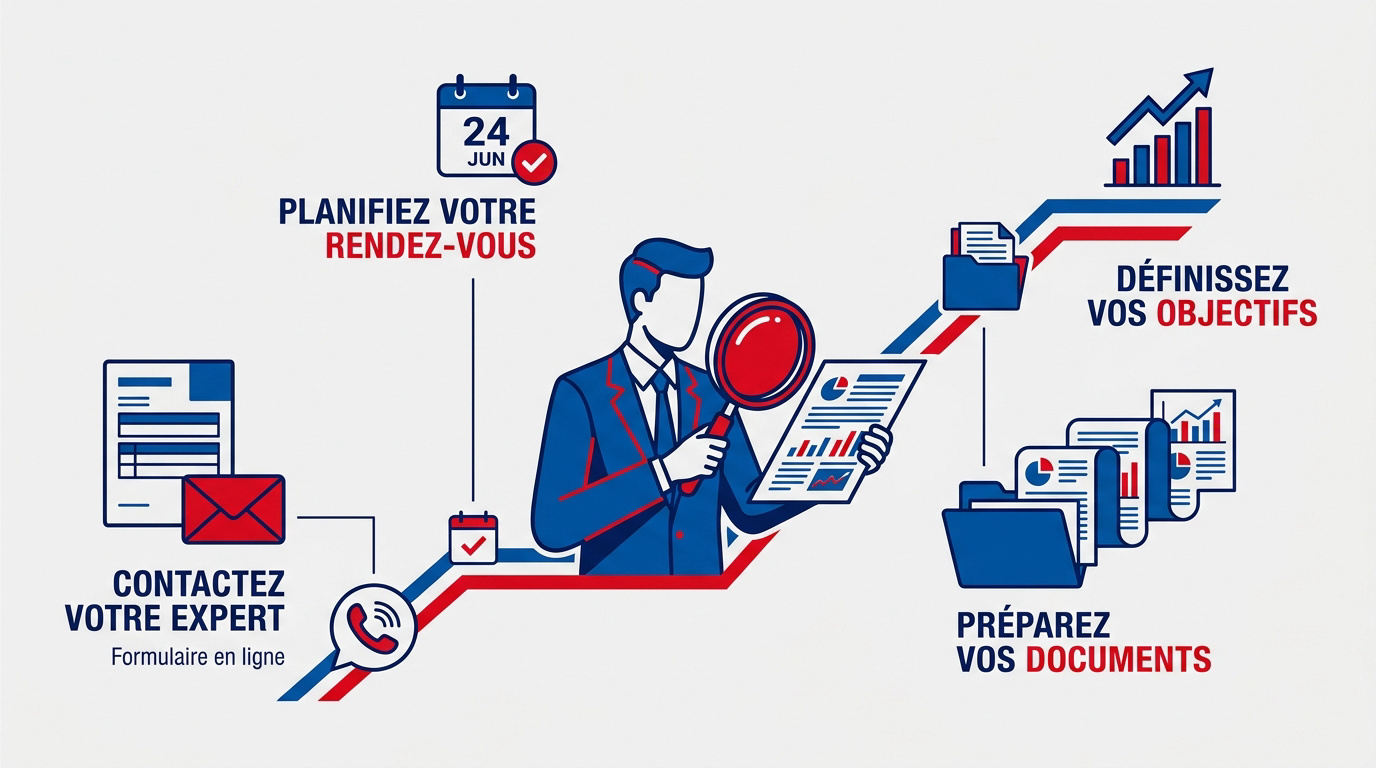 Processus d'accompagnement par un expert-comptable pour un dirigeant d'entreprise